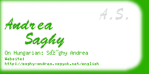 andrea saghy business card